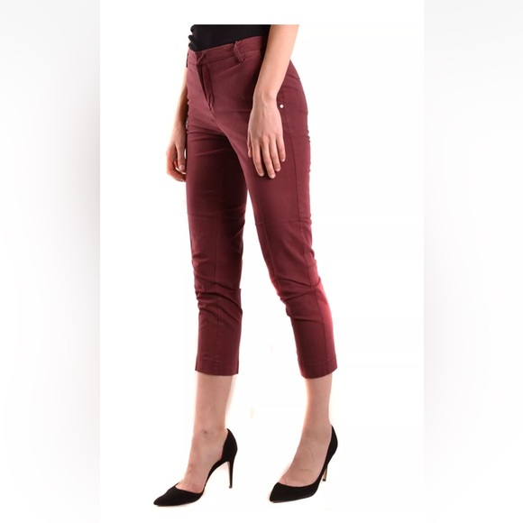 Alysi Bordeaux Pants size 26 in burgundy Made in Italy - Picture 11 of 11